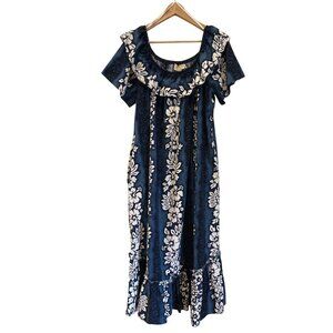 Royal Hawaiian Creations Muumuu Dress 2XL Full Length Floral Aloha Luau Tropical